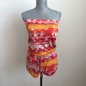 Mossimo Strapless Tropical Romper